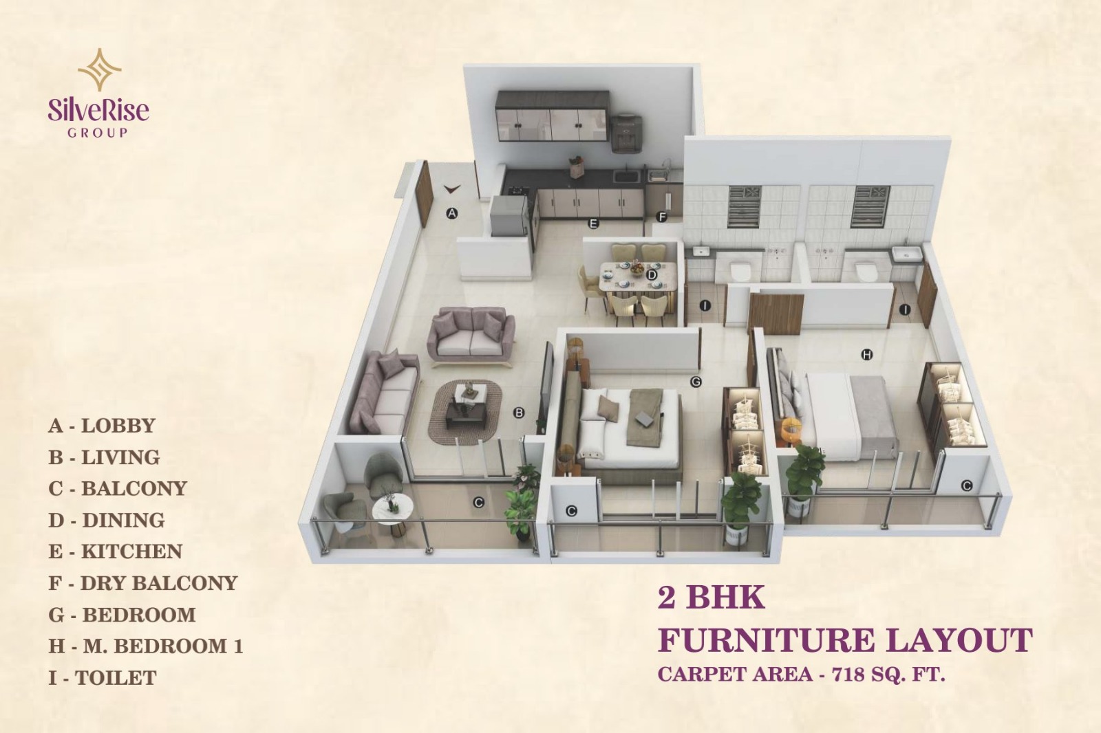 2BHK Floor Plan